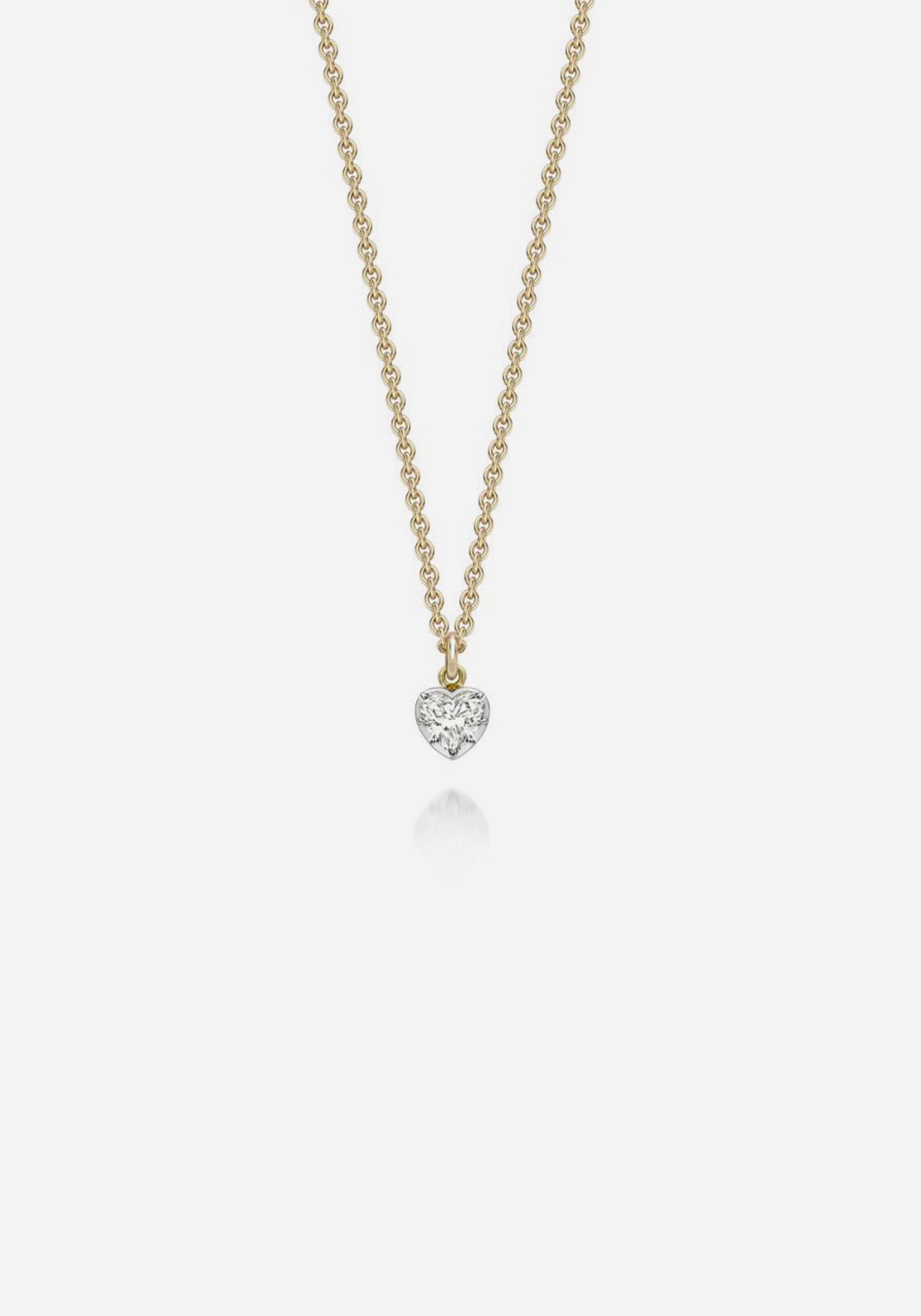Signature Diamond Pendant - Diamond Heart Shaped White Gold