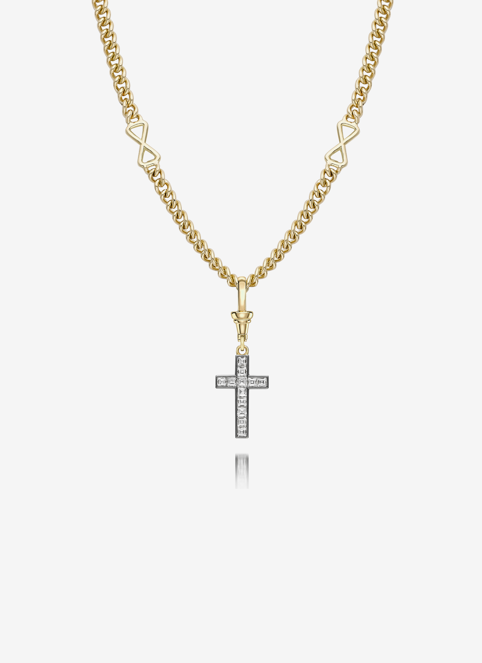 Lost Boys Carré-cut Diamond Cross Pendant