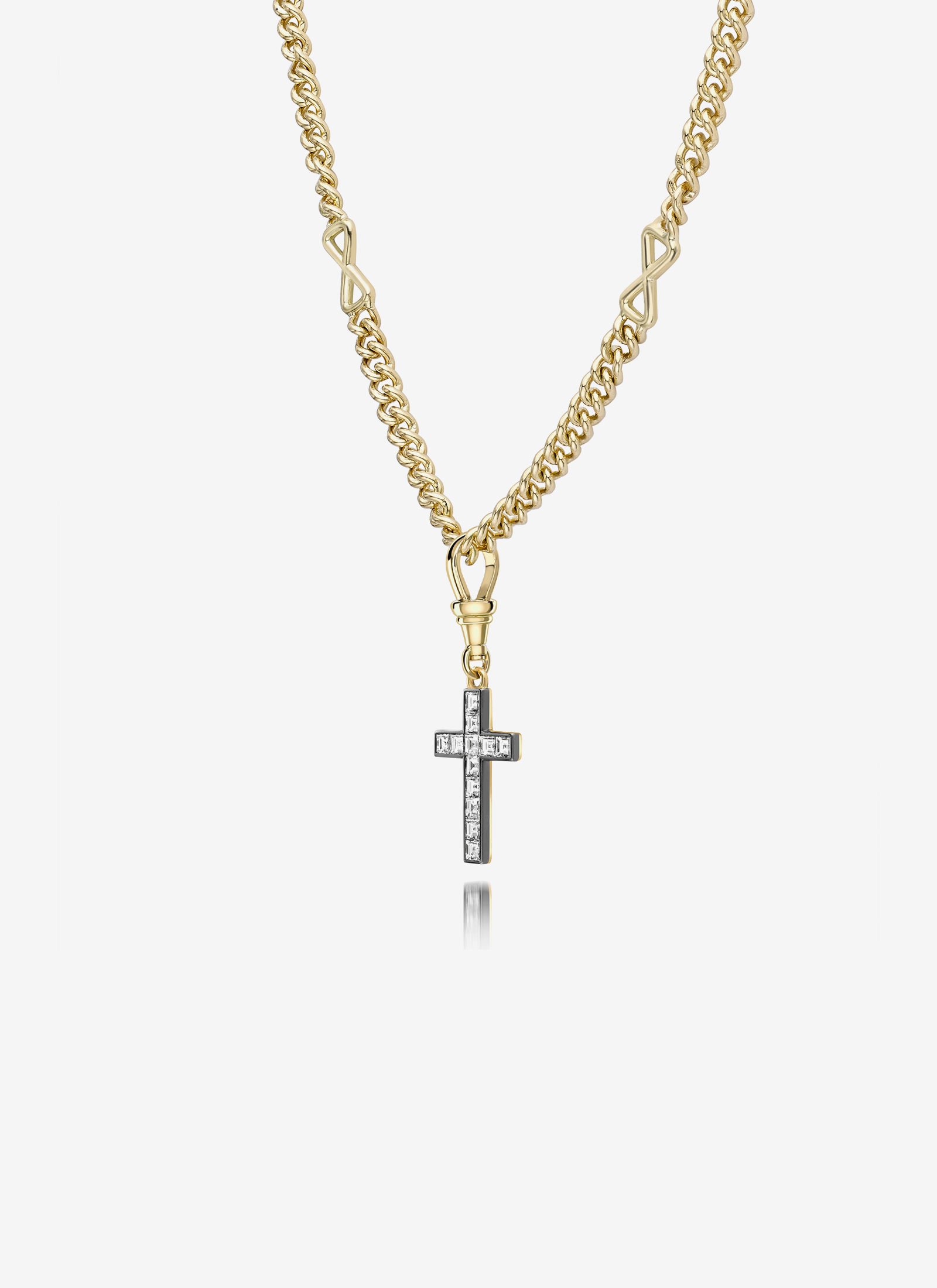 Lost Boys Carré-cut Diamond Cross Pendant