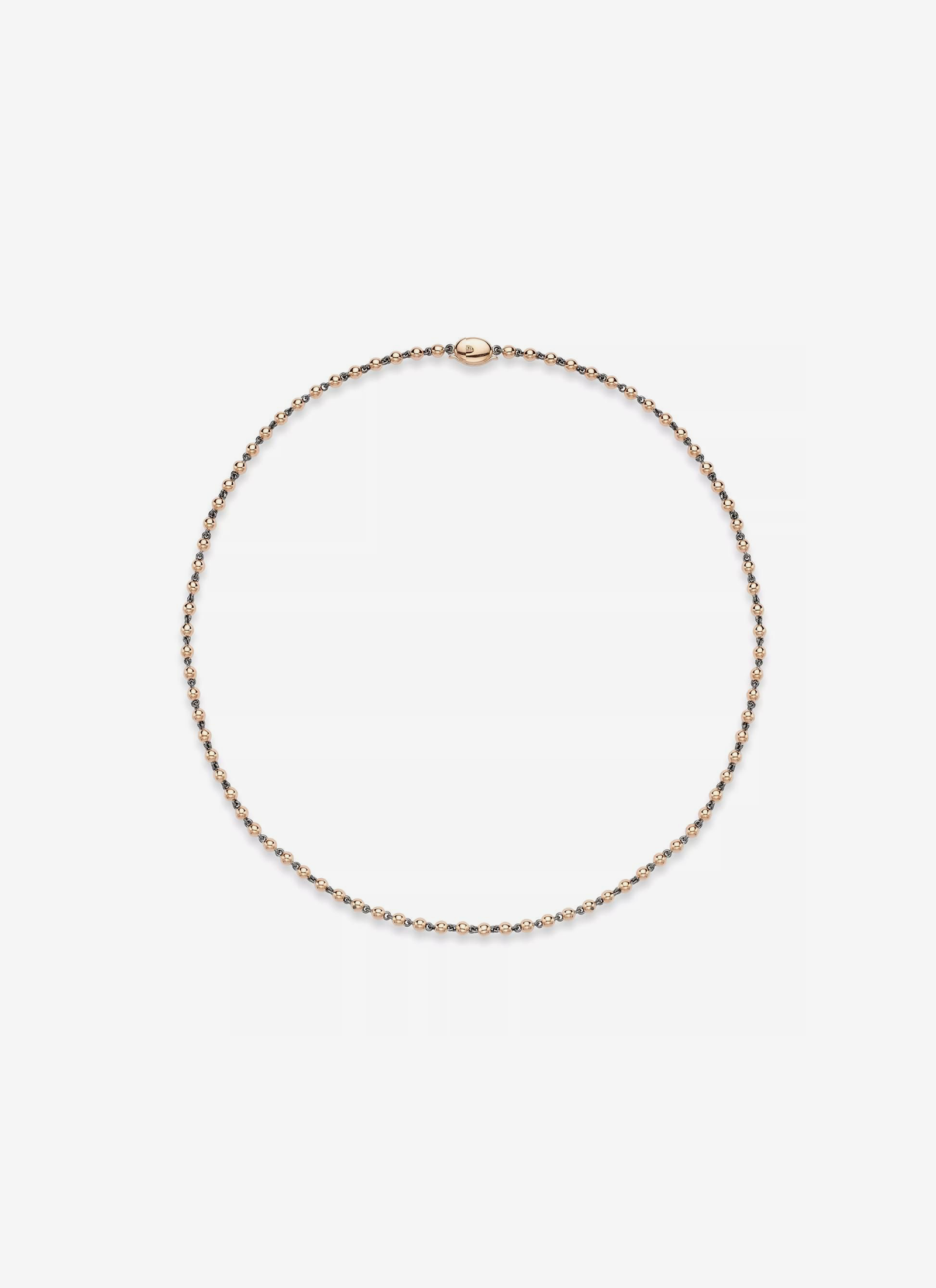 Micro Ball n Chain - 16" Rose Gold Necklace