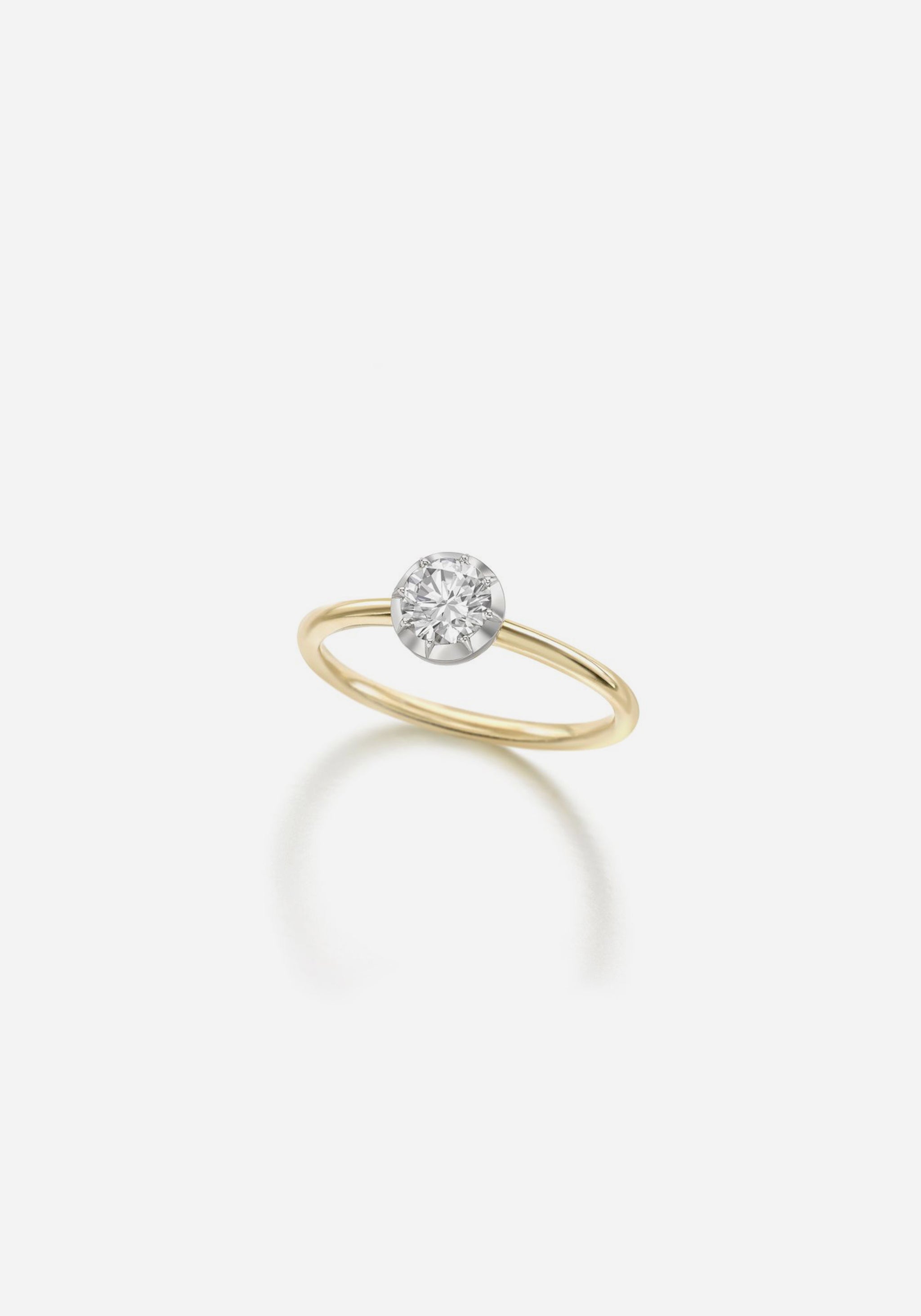 Signature 0.40ct Diamond & White Gold Button Back Ring