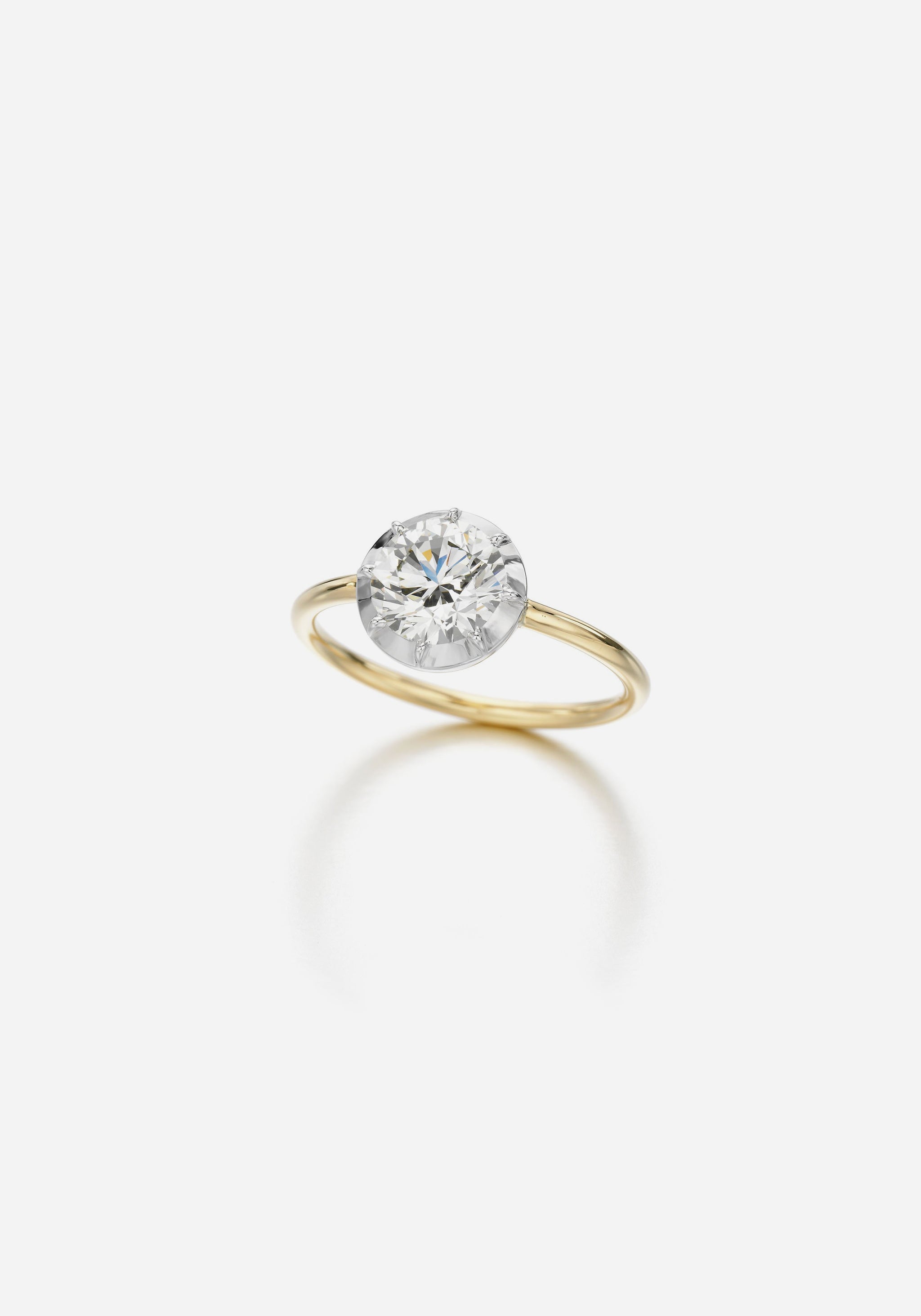 Signature 1.00ct Diamond & White Gold Button Back Ring