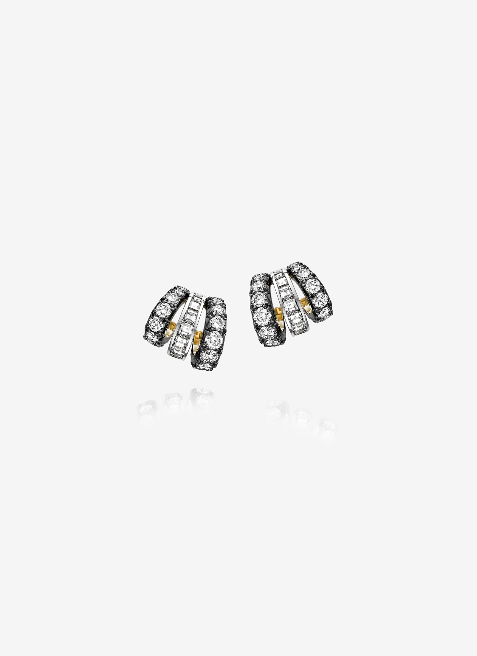 Signature Earrings - Diamond Tripset Hoops