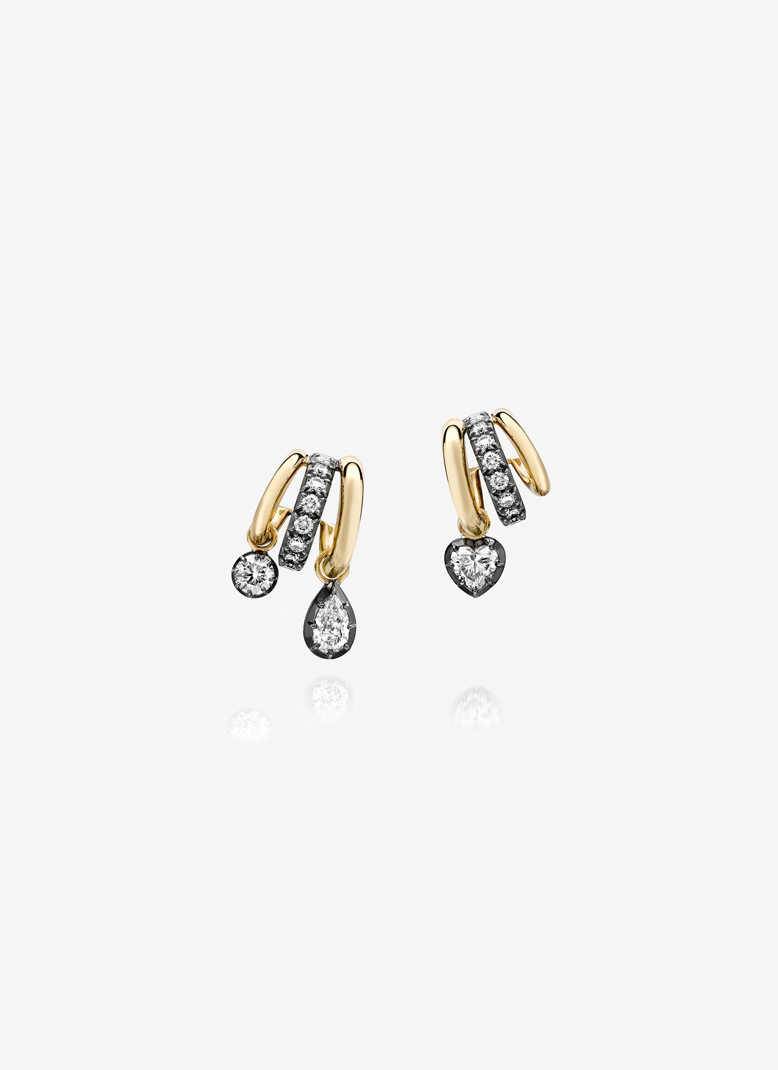 Signature Multi-Shape Diamond Tripset Hoops