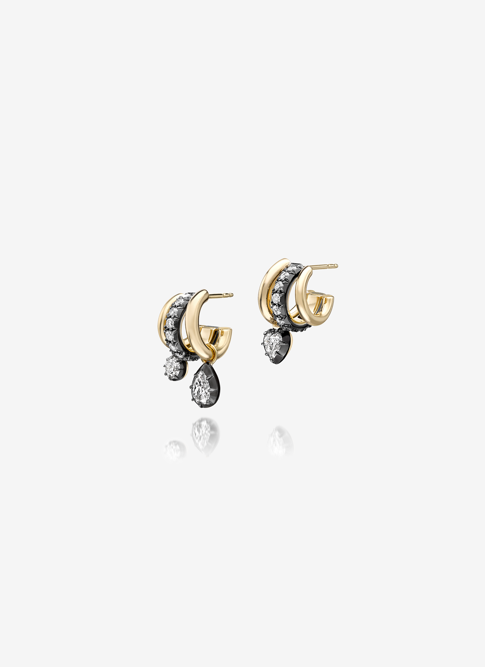 Signature Earrings - Multi-Shape Diamond Tripset Hoops